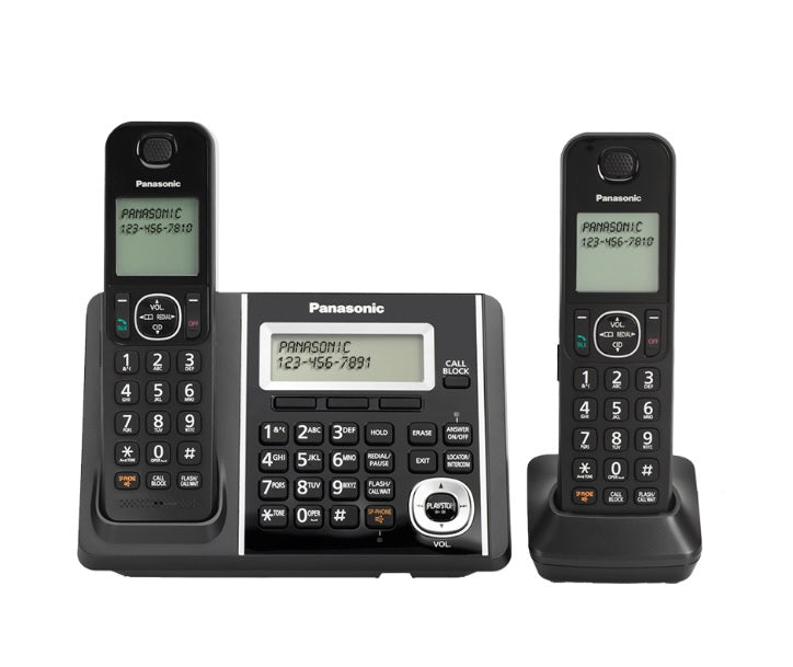 Panasonic KX-TGF342B | Téléphone sans fil - 2 combinés - Répondeur - Noir-SONXPLUS Rivière-du-Loup