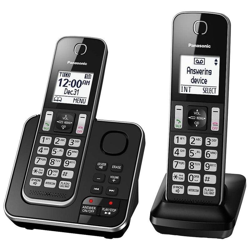 Panasonic KX-TGD392B | Téléphone sans fil - 2 combinés - Répondeur - Noir-SONXPLUS Rivière-du-Loup