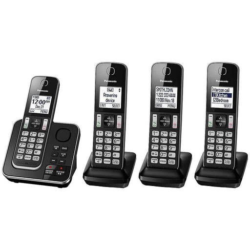 Panasonic KX-TGD394B | Téléphone sans fil - 4 combinés - Répondeur - Noir-SONXPLUS Rivière-du-Loup