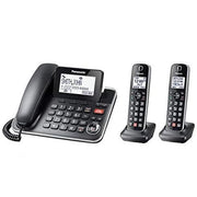Panasonic KXTGF872B | Combo téléphone sans fil - 1 combiné fixe et 2 combinés sans fil - Répondeur - Noir-SONXPLUS Rivière-du-Loup