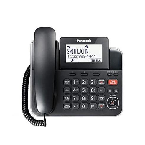 Panasonic KXTGF872B | Combo téléphone sans fil - 1 combiné fixe et 2 combinés sans fil - Répondeur - Noir-SONXPLUS Rivière-du-Loup