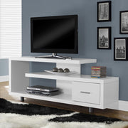 Monarch Specialties I2573 | Meuble TV - 60" - 1 Tiroir - Blanc-SONXPLUS Rivière-du-Loup