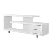 Monarch Specialties I2573 | Meuble TV - 60" - 1 Tiroir - Blanc-SONXPLUS Rivière-du-Loup