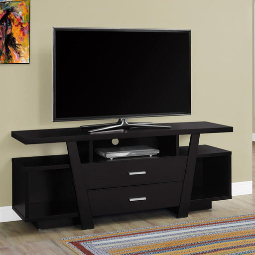 Monarch Specialties I2720 | Meuble TV - 60" - 2 Tiroirs de rangement - Espresso-SONXPLUS Rivière-du-Loup