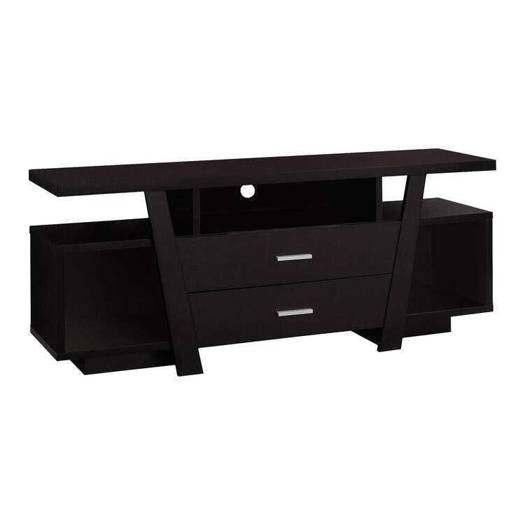 Monarch Specialties I2720 | Meuble TV - 60" - 2 Tiroirs de rangement - Espresso-SONXPLUS Rivière-du-Loup