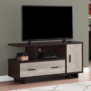 Monarch Specialties I2805 | Meuble TV - 48" - 1 Tiroir - 1 Armoire - Espresso/Taupe-SONXPLUS Rivière-du-Loup
