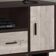 Monarch Specialties I2805 | Meuble TV - 48" - 1 Tiroir - 1 Armoire - Espresso/Taupe-SONXPLUS Rivière-du-Loup