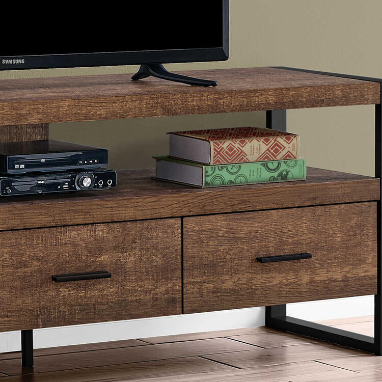 Monarch Specialties I2820 | Meuble TV - 60" - 3 Tiroirs - Brun foncé-SONXPLUS Rivière-du-Loup