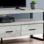 Monarch Specialties I2821 | Meuble TV - 60" - 3 Tiroirs - Gris-SONXPLUS Rivière-du-Loup