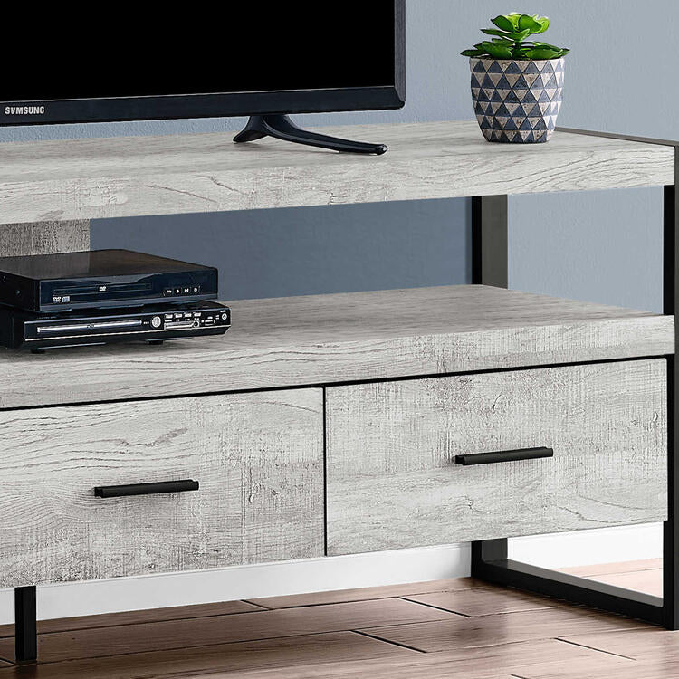 Monarch Specialties I2821 | Meuble TV - 60" - 3 Tiroirs - Gris-SONXPLUS Rivière-du-Loup