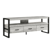 Monarch Specialties I2821 | Meuble TV - 60" - 3 Tiroirs - Gris-SONXPLUS Rivière-du-Loup