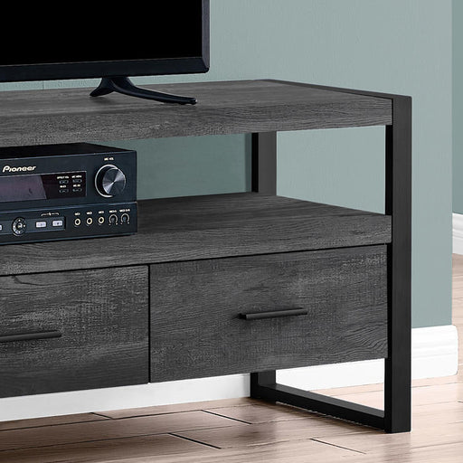 Monarch Specialties I 2823 | Meuble TV - 60" - 3 Tiroirs - Imitation Bois - Noir-Rivière-du-Loup