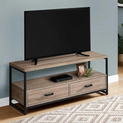 Monarch Specialties I2872 | Meuble TV - 48" - 2 Tiroirs de rangement - Taupe foncé-SONXPLUS Rivière-du-Loup