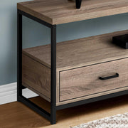 Monarch Specialties I2872 | Meuble TV - 48" - 2 Tiroirs de rangement - Taupe foncé-SONXPLUS Rivière-du-Loup