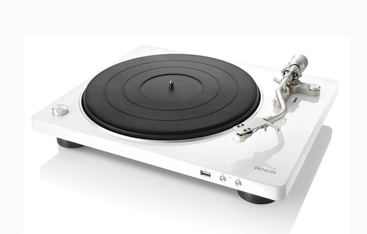 Denon DP-450USB | Table tournante Hi-Fi - Port USB - Bras de lecture en "S" - Blanc-SONXPLUS Rivière-du-Loup