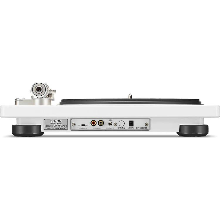 Denon DP-450USB | Table tournante Hi-Fi - Port USB - Bras de lecture en "S" - Blanc-SONXPLUS Rivière-du-Loup
