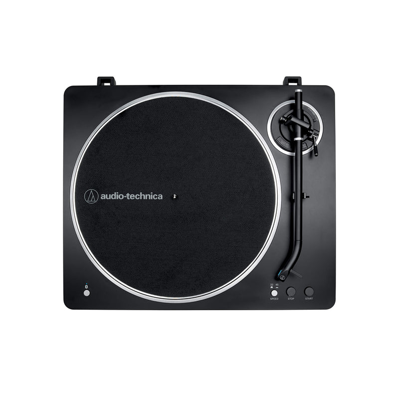 Audio-Technica AT-LP70XBTBS | Table tournante Stéréo - Sans fil - Bluetooth - Entraînement par courroie - Entièrement automatique - Noir/Argent | 03 | Sonxplus Rivière-du-Loup
