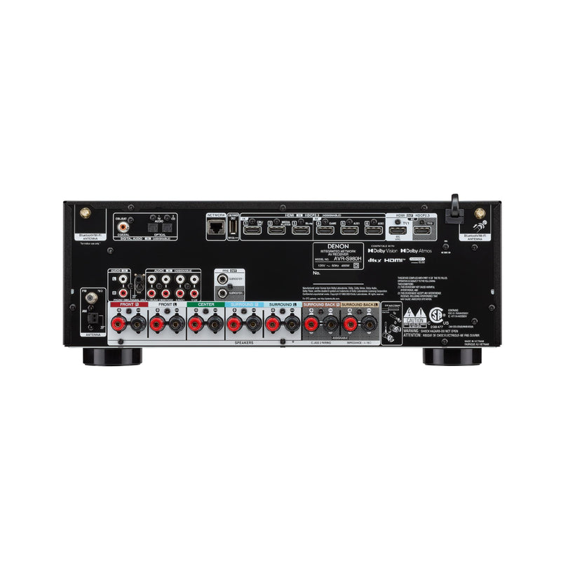Denon AVR-S980H | Récepteur AV - 7.2 canaux d'amplification - Cinéma maison - 8K - HEOS - Noir | 04 | Sonxplus Rivière-du-Loup