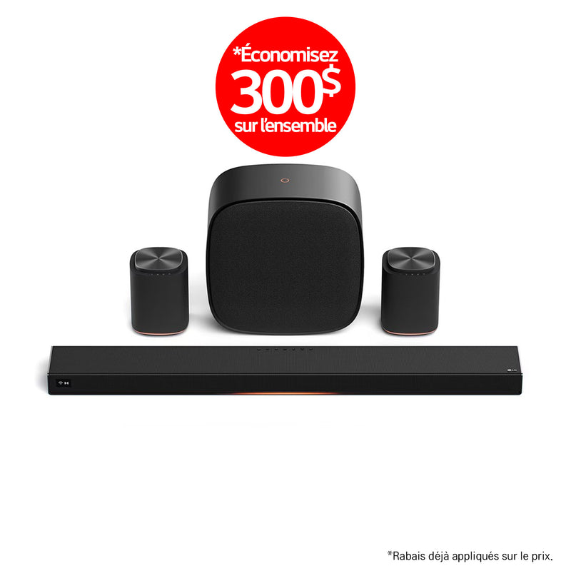 LG Sound Suite | Immersive suite 5 Pro - Barre de son H7 +2 M5 + W7 | 01 | Sonxplus Rivière-du-Loup