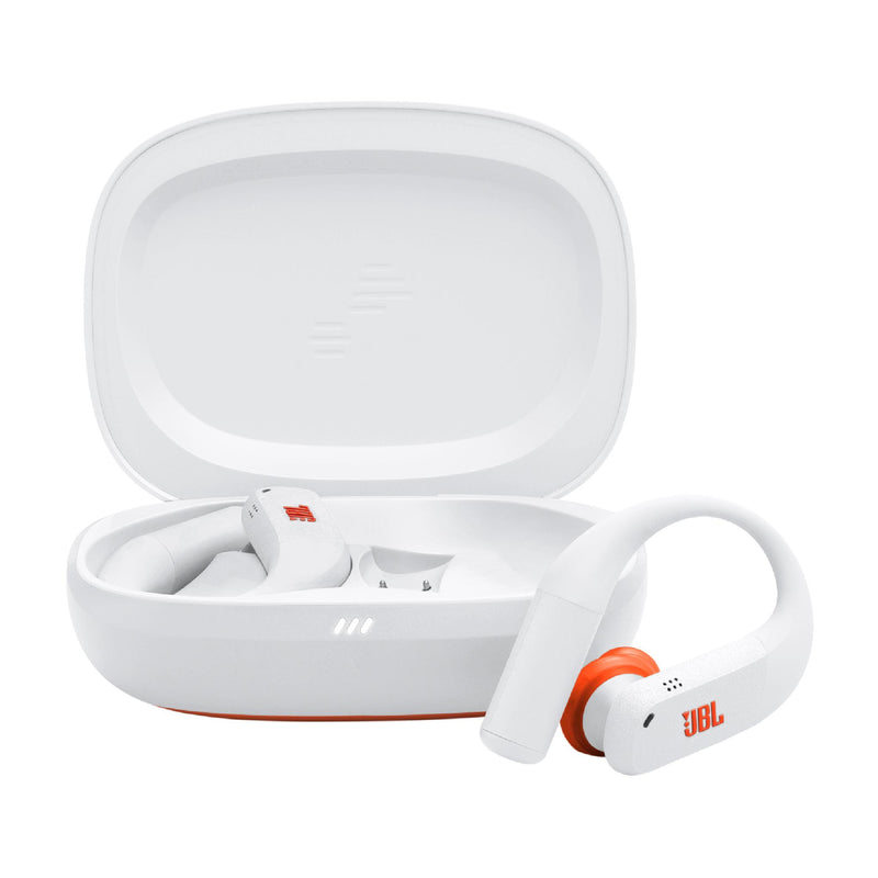 JBL Endurance Peak 4 | Écouteurs intra-auriculaire - TwistLock  - Blanc/Orange | 01 | Sonxplus Rivière-du-Loup